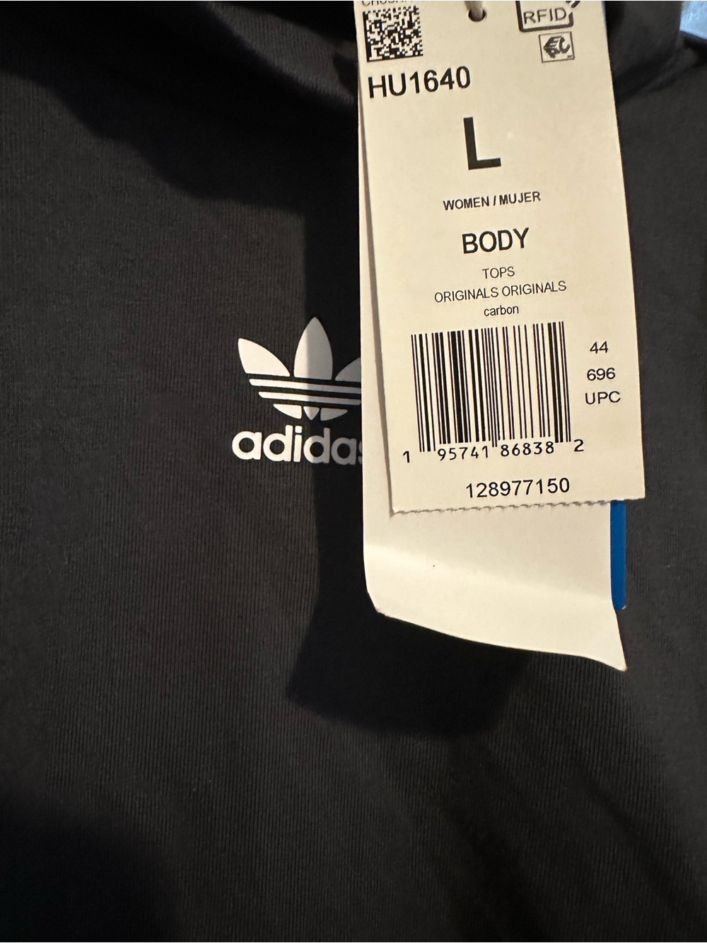 adidas Originals '80s Aerobic Cut-Out Bodysuit in Carbon color - Picture 8 of 8
